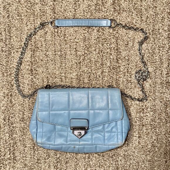 Michael Michael Kors Soho Large Leather Crossbody Bag Baby Blue Women's - Picture 6 of 12